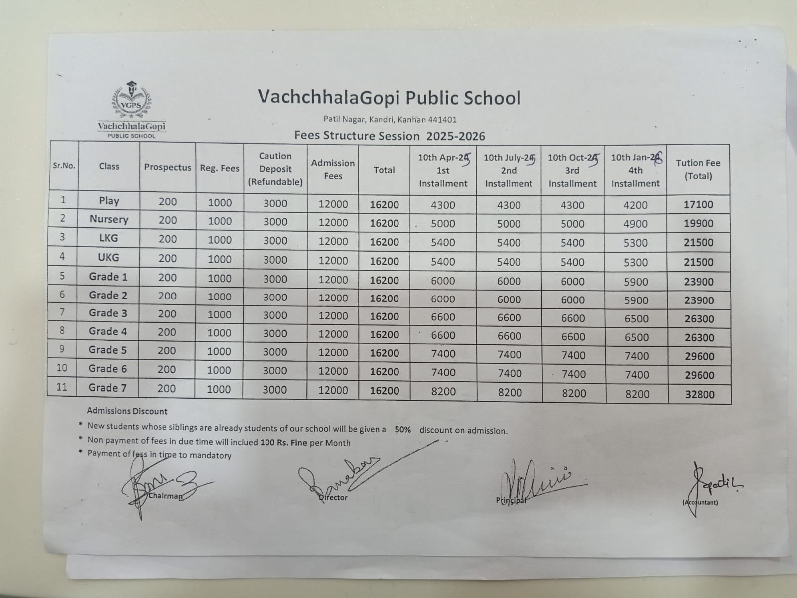 Reception Desk — VGPS